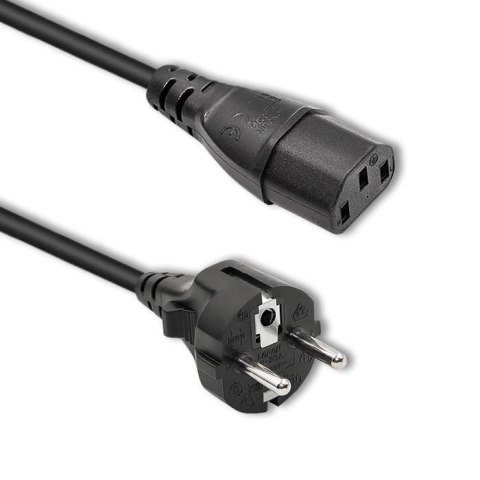 Kabel zasilający Qoltec IEC C13/SCHUKO | 3x0.75mm2 | 1.8m Qoltec Kabel zasilający Qoltec IEC C13/SCHUKO | 3x0.75mm2 | 1.8m Qoltec