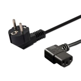 Kabel zasilający Savio CL-115 IEC C13 kątowy - C/F Schuko kątowy 1,2 M Savio
