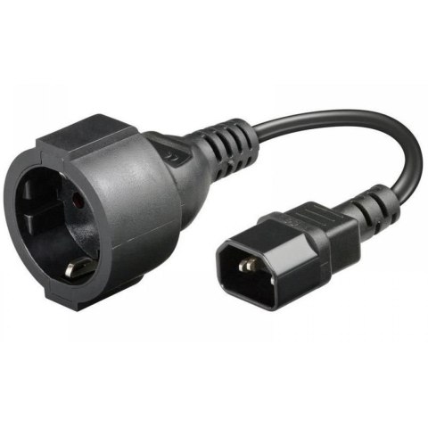 Kabel zasilający / adapter Manhattan C14/Schuko F 0,23m czarny Manhattan Kabel zasilający / adapter Manhattan C14/Schuko F 0,23m czarny Manhattan