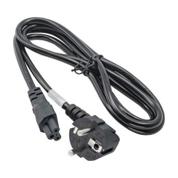 Kabel zasilający do notebooka Akyga AK-NB-01C koniczynka CU IEC C5 CEE 7/7 250V/50Hz 1.5m AKYGA