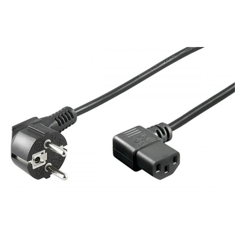 Kabel zasilający kątowy Manhattan C13/IEC320 Schuko 2m czarny Manhattan Kabel zasilający kątowy Manhattan C13/IEC320 Schuko 2m czarny Manhattan