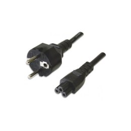 Kabel zasilający koniczynka Manhattan Schuko/C5 1m czarny Manhattan