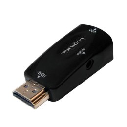 Konwerter HDMI LogiLink CV0107 HDMI (M) na VGA (F), audio 3,5mm jack LogiLink