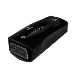 Konwerter HDMI LogiLink CV0108 HDMI (F) na VGA (F), audio 3,5mm jack LogiLink