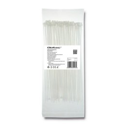 Opaska zaciskowa Qoltec | 2.5*200 | 100szt | nylon UV | Biała Qoltec