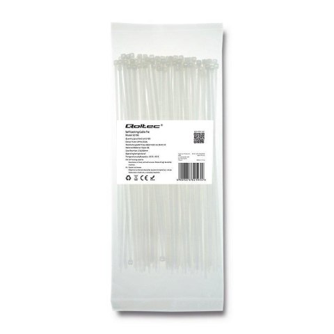 Opaska zaciskowa Qoltec | 2.5*200 | 100szt | nylon UV | Biała Qoltec Opaska zaciskowa Qoltec | 2.5*200 | 100szt | nylon UV | Biała Qoltec