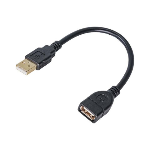 Przedłużacz USB 2.0 Akyga AK-USB-23 USB A(M) - A(F) 0,15m czarny AKYGA Przedłużacz USB 2.0 Akyga AK-USB-23 USB A(M) - A(F) 0,15m czarny AKYGA