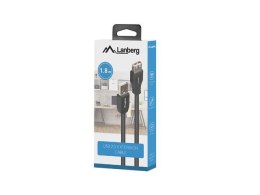 Przedłużacz USB-A Lanberg M/F 2.0 1.8m czarny box LANBERG