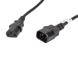 Przedłużacz kabla zasilającego Lanberg IEC 320 C13 -> C14 5m VDE czarny LANBERG