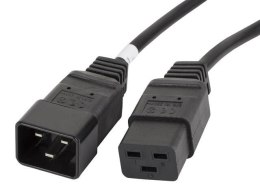 Przedłużacz kabla zasilającego Lanberg IEC 320 C19 -> C20 1,8m VDE czarny LANBERG