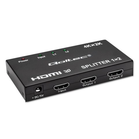 Rozdzielacz aktywny Qoltec Splitter 2 x HDMI 4K x 2K | 3.4Gb/s Qoltec Rozdzielacz aktywny Qoltec Splitter 2 x HDMI 4K x 2K | 3.4Gb/s Qoltec