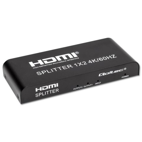 Rozdzielacz aktywny Qoltec Splitter 2 x HDMI 4K x 2K | 6Gb/s | 60Hz Qoltec Rozdzielacz aktywny Qoltec Splitter 2 x HDMI 4K x 2K | 6Gb/s | 60Hz Qoltec