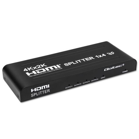 Rozdzielacz aktywny Qoltec Splitter 4 x HDMI 4K x 2K | 3.4Gb/s Qoltec Rozdzielacz aktywny Qoltec Splitter 4 x HDMI 4K x 2K | 3.4Gb/s Qoltec