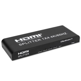 Rozdzielacz aktywny Qoltec Splitter 4 x HDMI 4K x 2K | 6Gb/s | 60Hz Qoltec