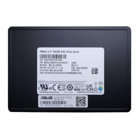 Dysk SSD Asus Enterprise PM9A3 960GB 2,5" NVME Asus