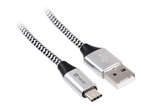Kabel Tracer USB 2.0 Type-C A Male - C Male 1m czarno-srebrny Tracer Kabel Tracer USB 2.0 Type-C A Male - C Male 1m czarno-srebrny Tracer