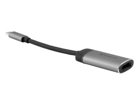 Kabel adapter Verbatim USB type-C(M) - HDMI(F) 0,1m czarno-srebrny Verbatim Kabel adapter Verbatim USB type-C(M) - HDMI(F) 0,1m czarno-srebrny Verbatim
