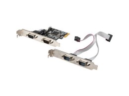 Karta Lanberg PCI Express -> COM 9Pin x4 + śledzie low profile LANBERG