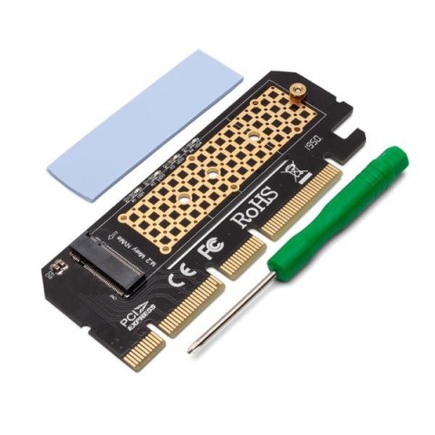 Karta rozszerzeń, adapter M.2 NVMe M-Key PCI-E Savio AK-41 Savio Karta rozszerzeń, adapter M.2 NVMe M-Key PCI-E Savio AK-41 Savio