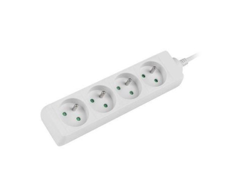 Listwa przedłużacz Lanberg 1,5m biała 4x 230V PL, kabel wykonany z pełnej miedzi LANBERG Listwa przedłużacz Lanberg 1,5m biała 4x 230V PL, kabel wykonany z pełnej miedzi LANBERG