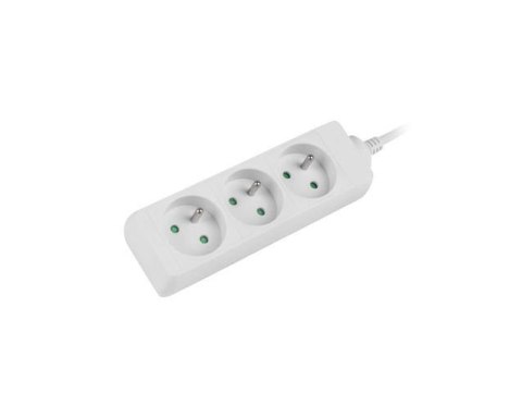 Listwa przedłużacz Lanberg 3m biała 3x 230V PL, kabel wykonany z pełnej miedzi LANBERG Listwa przedłużacz Lanberg 3m biała 3x 230V PL, kabel wykonany z pełnej miedzi LANBERG