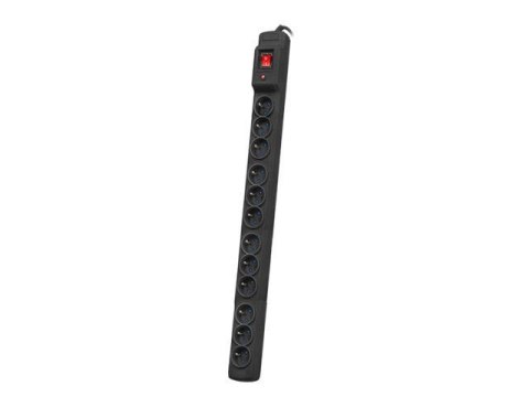 Listwa zasilająca Armac Multi M12/10A Rack 3m 12xPL, montaż pionowy, czarna ARMAC