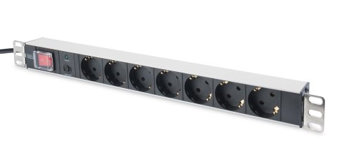 Listwa zasilająca DIGITUS PDU 19" RACK 7xSchuko kabel 2m 1xSchuko 16A wł./wył. zabezpieczenie aluminiowa Digitus Listwa zasilająca DIGITUS PDU 19" RACK 7xSchuko kabel 2m 1xSchuko 16A wł./wył. zabezpieczenie aluminiowa Digitus