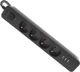 Listwa zasilająca Defender SFS 133 1,5 m, 4 gniazda, 3x USB Defender