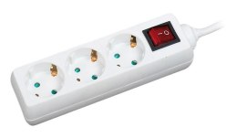 Listwa zasilająca LogiLink LPS206 3 gniazda ON/OFF 1,4m biała LogiLink