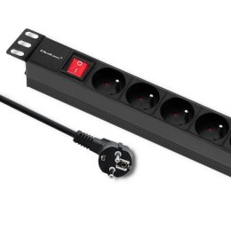 Listwa zasilająca Qoltec do RACK 1U | 16A | PDU | 8xFRENCH | 2m Qoltec