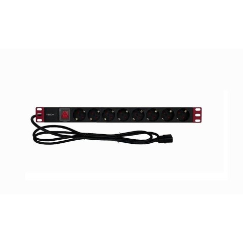 Listwa zasilająca Techly Rack 1U, 8xSchuko 2m Techly Listwa zasilająca Techly Rack 1U, 8xSchuko 2m Techly