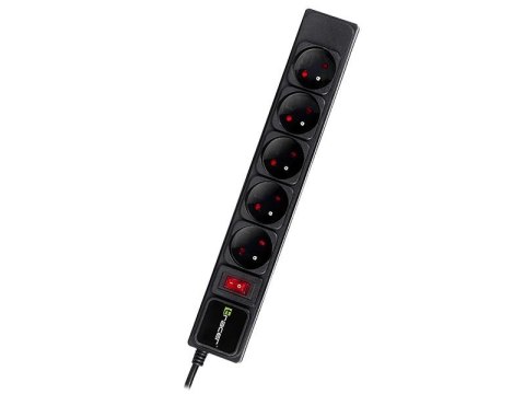 Listwa zasilająca przeciwprzepięciowa Tracer PowerGear 5m, 5 gniazd, wyłącznik Tracer Listwa zasilająca przeciwprzepięciowa Tracer PowerGear 5m, 5 gniazd, wyłącznik Tracer