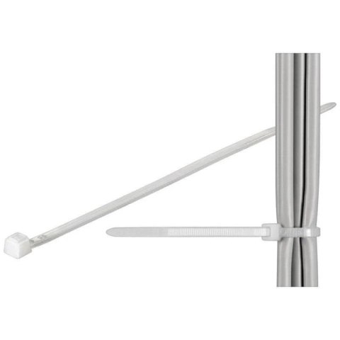 Opaski nylonowe Techly "trytytki" 370X3,6mm białe 100szt Techly Opaski nylonowe Techly "trytytki" 370X3,6mm białe 100szt Techly
