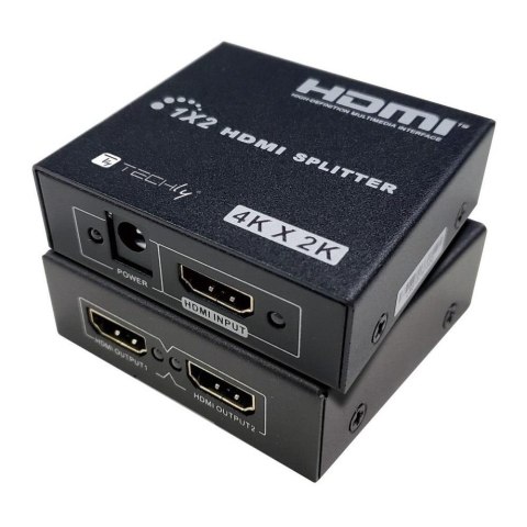 Rozdzielacz / Splitter Techly HDMI 1x2 4K*30Hz Aktywny Techly
