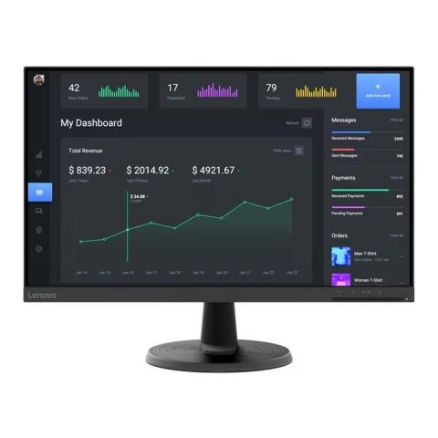 Monitor Lenovo 23,8" D24-40 (67A2KAC6EU) VA FHD 75Hz HDMI VGA LENOVO