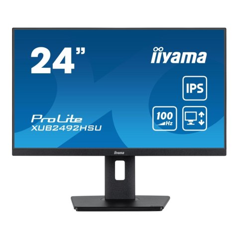 Monitor iiyama 23,8" ProLite XUB2492HSU-B6 IPS FHD 100Hz HDMI DP HUB głośniki IIYAMA Monitor iiyama 23,8" ProLite XUB2492HSU-B6 IPS FHD 100Hz HDMI DP HUB głośniki IIYAMA