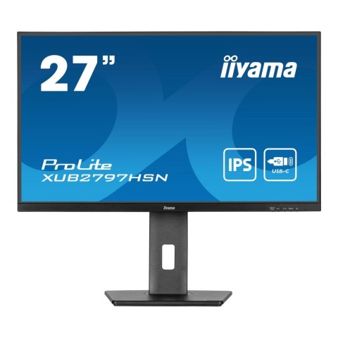 Monitor iiyama 27" ProLite XUB2797HSN-B1 IPS 100Hz HDMI DP 4xUSB-A USB-C RJ-45 głośniki IIYAMA Monitor iiyama 27" ProLite XUB2797HSN-B1 IPS 100Hz HDMI DP 4xUSB-A USB-C RJ-45 głośniki IIYAMA