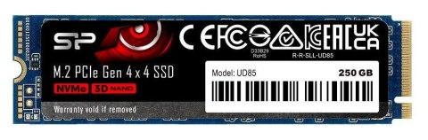 Dysk SSD Silicon Power UD85 250GB M.2 PCIe NVMe Gen4x4 NVMe 1.4 (3300/1300 MB/s) Silicon Power