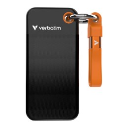 Dysk SSD zewnętrzny Verbatim Pocket SSD 1TB USB-C 3.2 Gen 2 czarny/pomarańczowy Verbatim