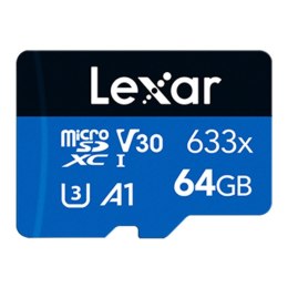 Karta pamięci Lexar microSDXC High-Performance 633x 64GB V30 UHS-I U3 A1 100/30MB/s Lexar