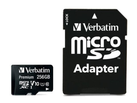 Karta pamięci Micro SDXC Verbatim 256GB Class 10 UHS-1 + adapter SD Verbatim
