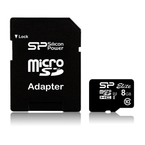Karta pamięci MicroSDHC Silicon Power Elite UHS-1 8GB CL10 + adapter Silicon Power