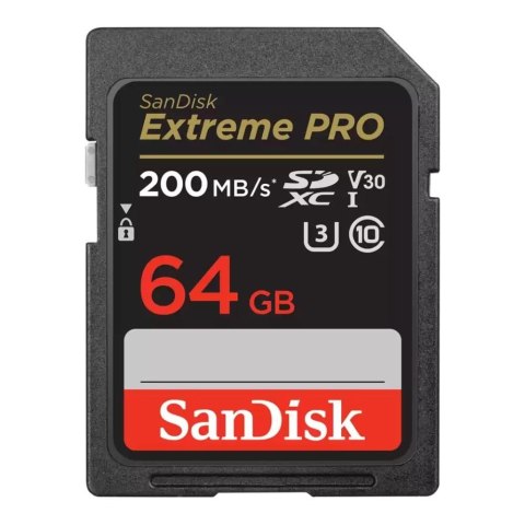 Karta pamięci SDXC SanDisk Extreme Pro 64GB 200/90MB/s C10 V30 UHS-I U3 Sandisk Karta pamięci SDXC SanDisk Extreme Pro 64GB 200/90MB/s C10 V30 UHS-I U3 Sandisk