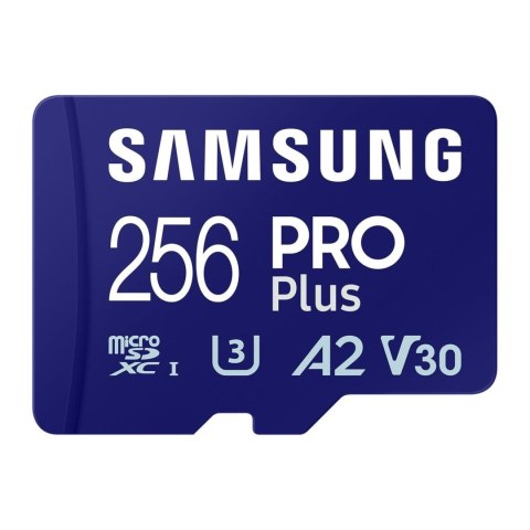 Karta pamięci Samsung PRO Plus (2023) microSDXC 256GB (180/130 MB/s) U3 A2 V30 + adapter SAMSUNG Karta pamięci Samsung PRO Plus (2023) microSDXC 256GB (180/130 MB/s) U3 A2 V30 + adapter SAMSUNG