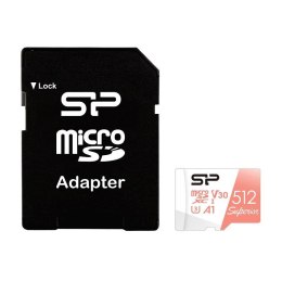 Karta pamięci Silicon Power microSDXC Superior 512GB V30 UHS-1 U3 A1 + ADAPTER Silicon Power