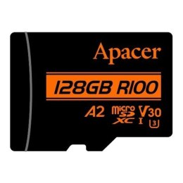 Karta pamięci microSDXC Apacer R100 128GB (100/80 MB/s) Class 10 UHS-I U3 V30 A2 + Adapter Apacer