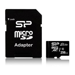 Karta pamięci microSDXC Silicon Power Elite 256GB Class 10, UHS-I, U1 + adapter SD Silicon Power