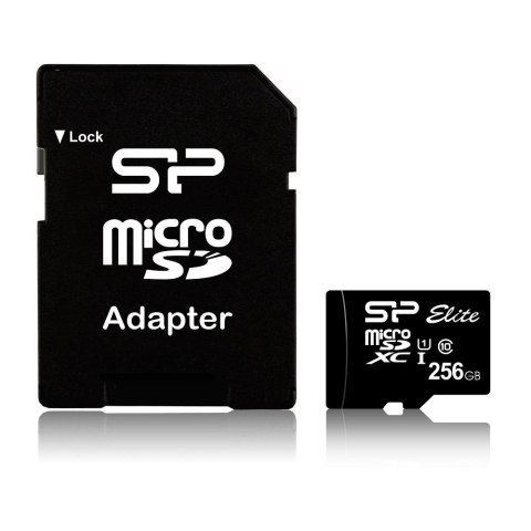 Karta pamięci microSDXC Silicon Power Elite 256GB Class 10, UHS-I, U1 + adapter SD Silicon Power