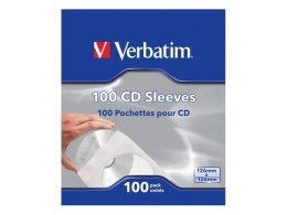 Koperty papierowe na CD DVD Verbatim z okienkiem 100 sztuk Verbatim
