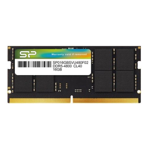 Pamięć SODIMM DDR5 Silicon Power 16GB (1x16GB) 4800MHz CL40 1,1V Silicon Power Pamięć SODIMM DDR5 Silicon Power 16GB (1x16GB) 4800MHz CL40 1,1V Silicon Power
